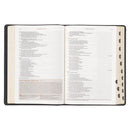 NLT The Spiritual Growth Bible Full-grain Leather Black
