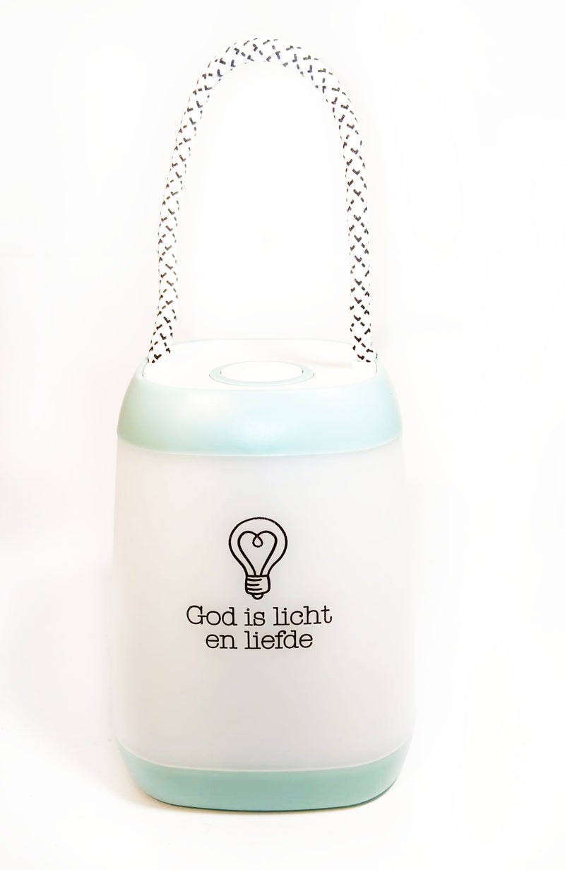 God is licht en liefde camping licht assortie kleur