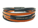 Vertrouw God. Bruine armband