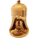 Holy Land Olive Wood Nativity 3D Bell OrnamentLarge