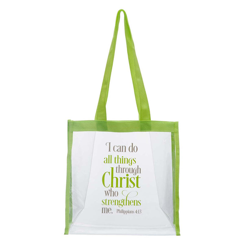 I Can Do All Things Clear Tote Bag - Phi
