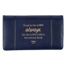 Trust in the LORD Always Navy Blue Faux
