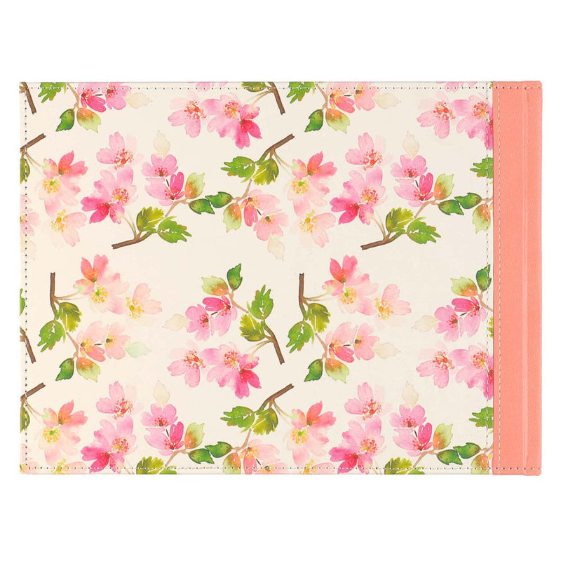 Floral Medium Pink Faux Leather