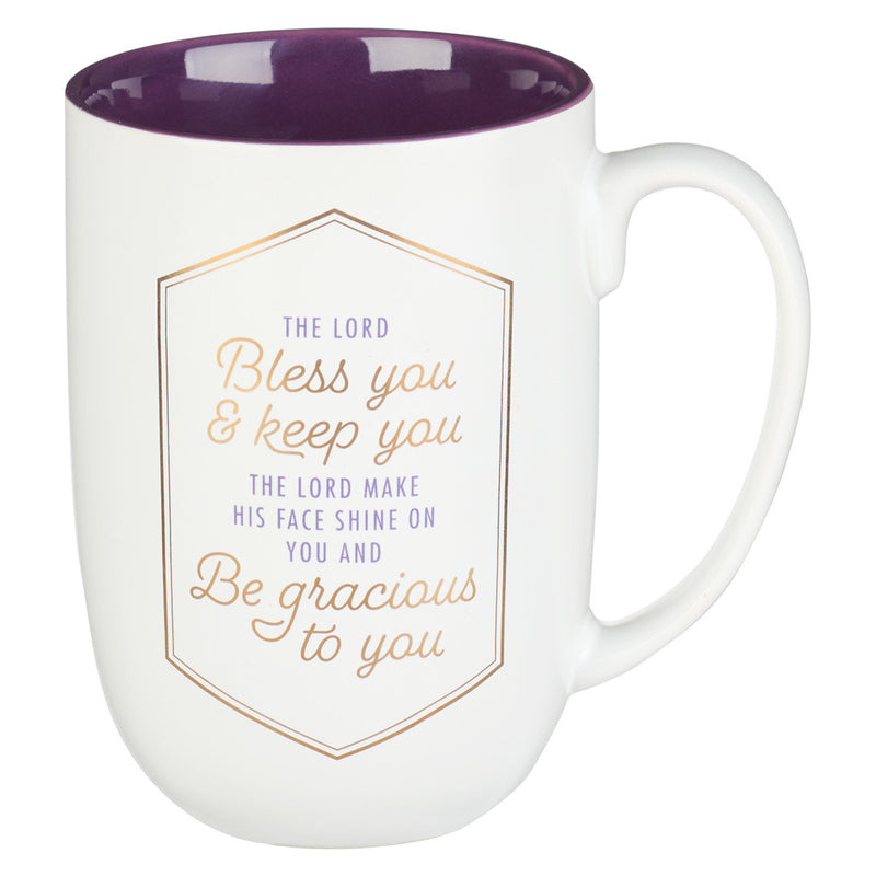 Bless You and Keep You Purple Ceramic Co