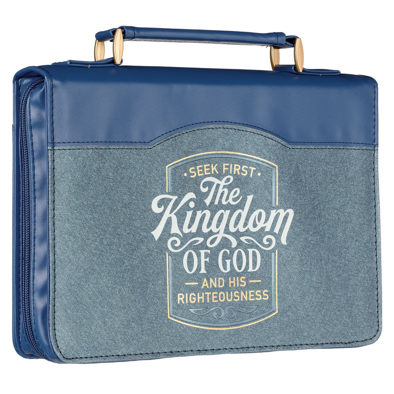 The Kingdom of God Two-tone Blue Faux Le