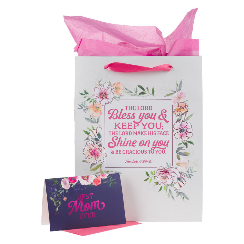 Bless You and Keep You Floral with Card