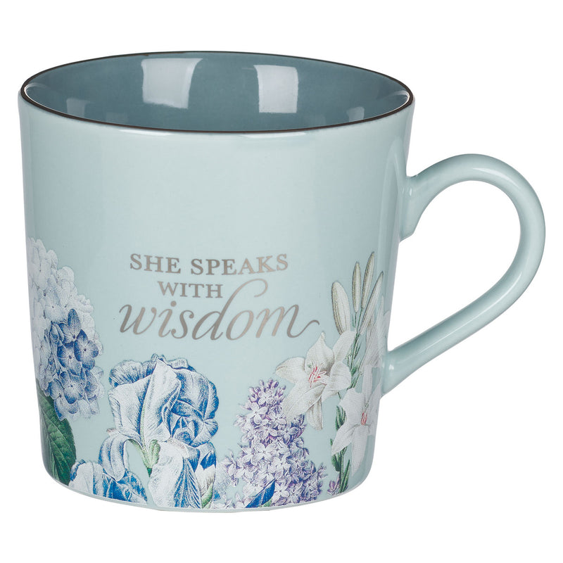 She Speaks with Wisdom Blue Floral