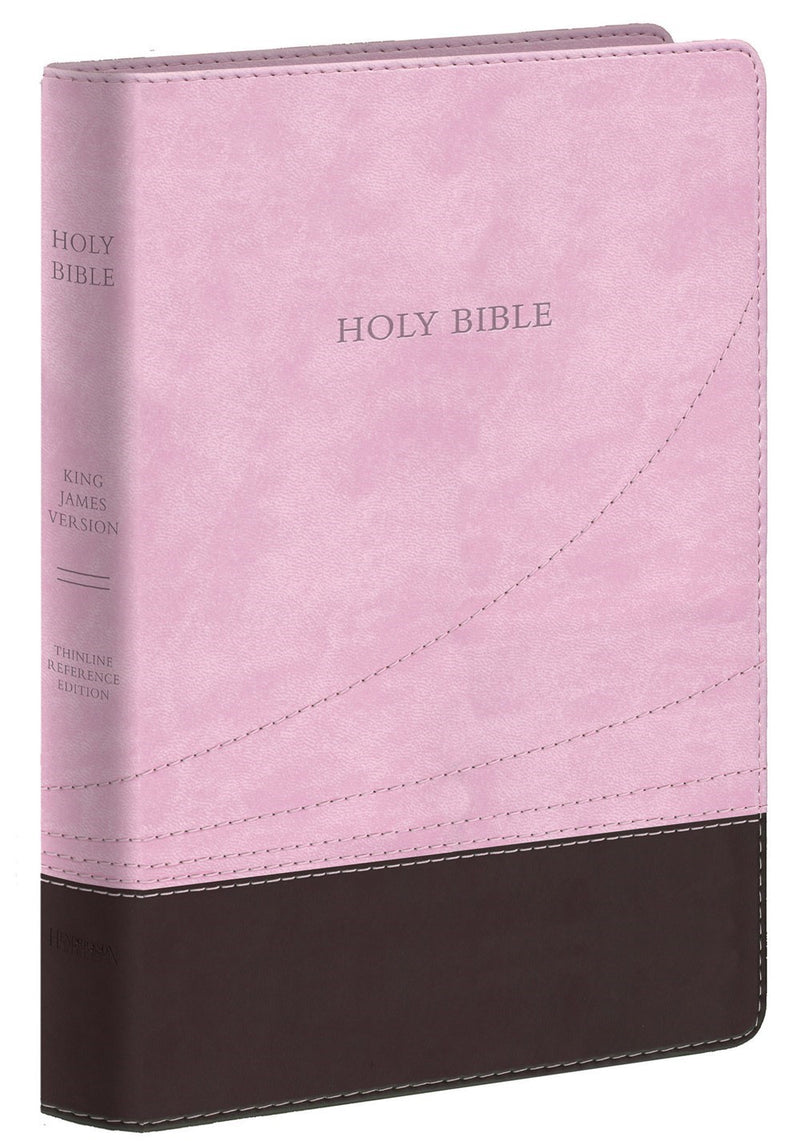 KJV Large Print Thinline Reference Bible-Chocolate/Pink Flexisoft  (Not Available-Out Of Print)