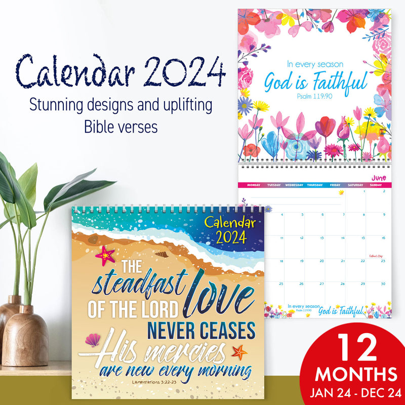 Christian wall calendar 2024