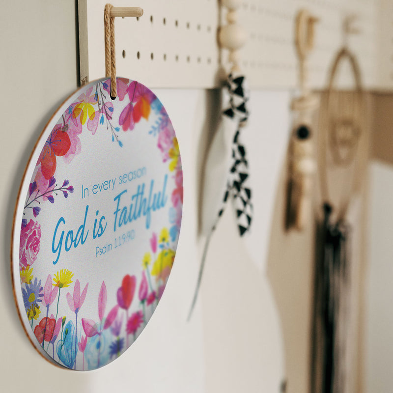 God is faithful ceramic hanging decor