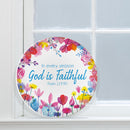 God is faithful ceramic hanging decor