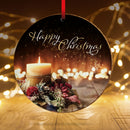 Kerstkaars keramische decoratie