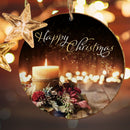 Kerstkaars keramische decoratie