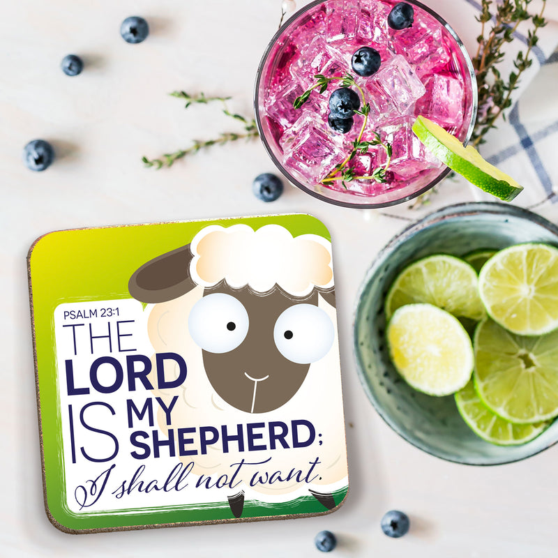 The Lord is my Shepherd coaster