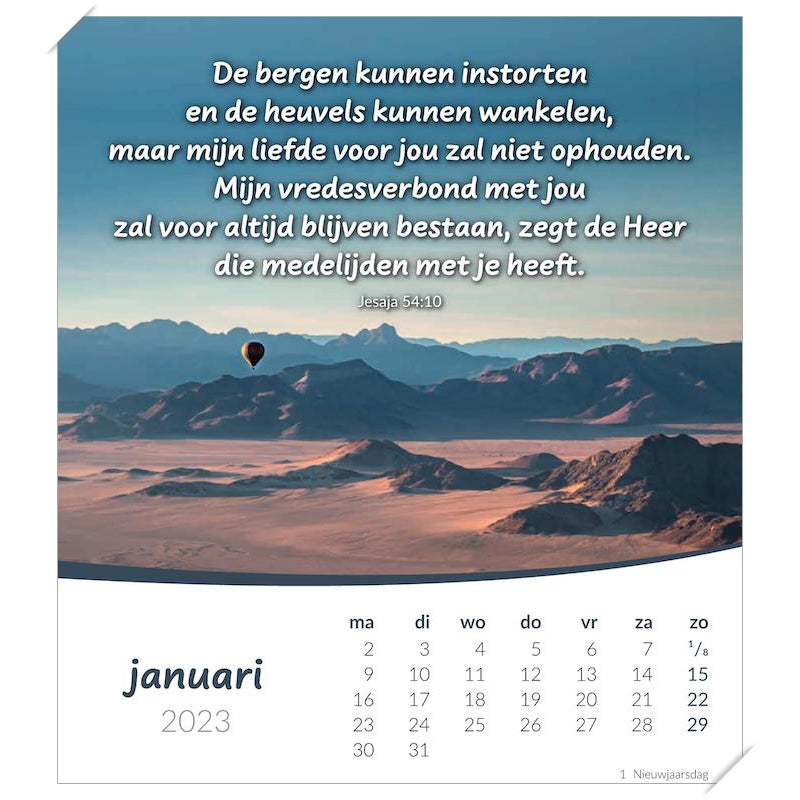 Kalender met Ansichtkaarten LEVEN, 2023 Bureau/wand kalender