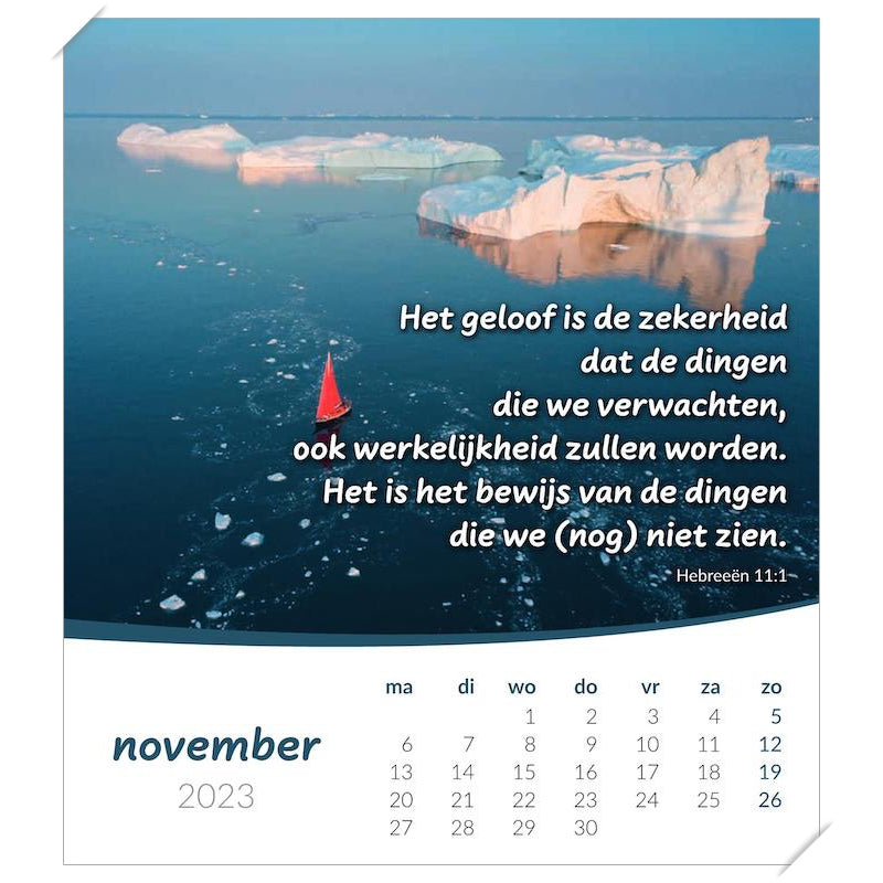 Kalender met Ansichtkaarten LEVEN, 2023 Bureau/wand kalender