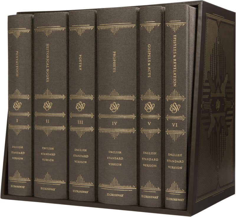 ESV Reader's Bible-Black Cloth Over Board (Six-Volume Set)