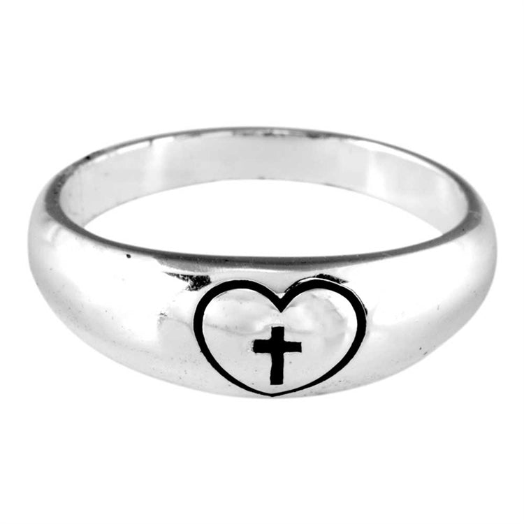 Heart with cross - Size 6 (16mm)