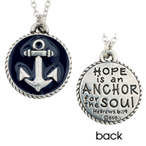 Round pendant with anchor