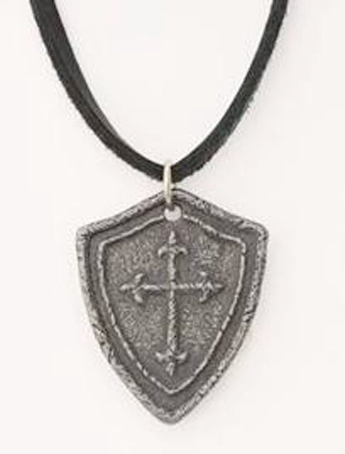 Shield with cross - Recycled metal