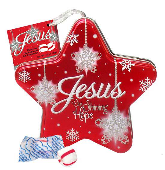 Jesus star tin - Filled with soft mints