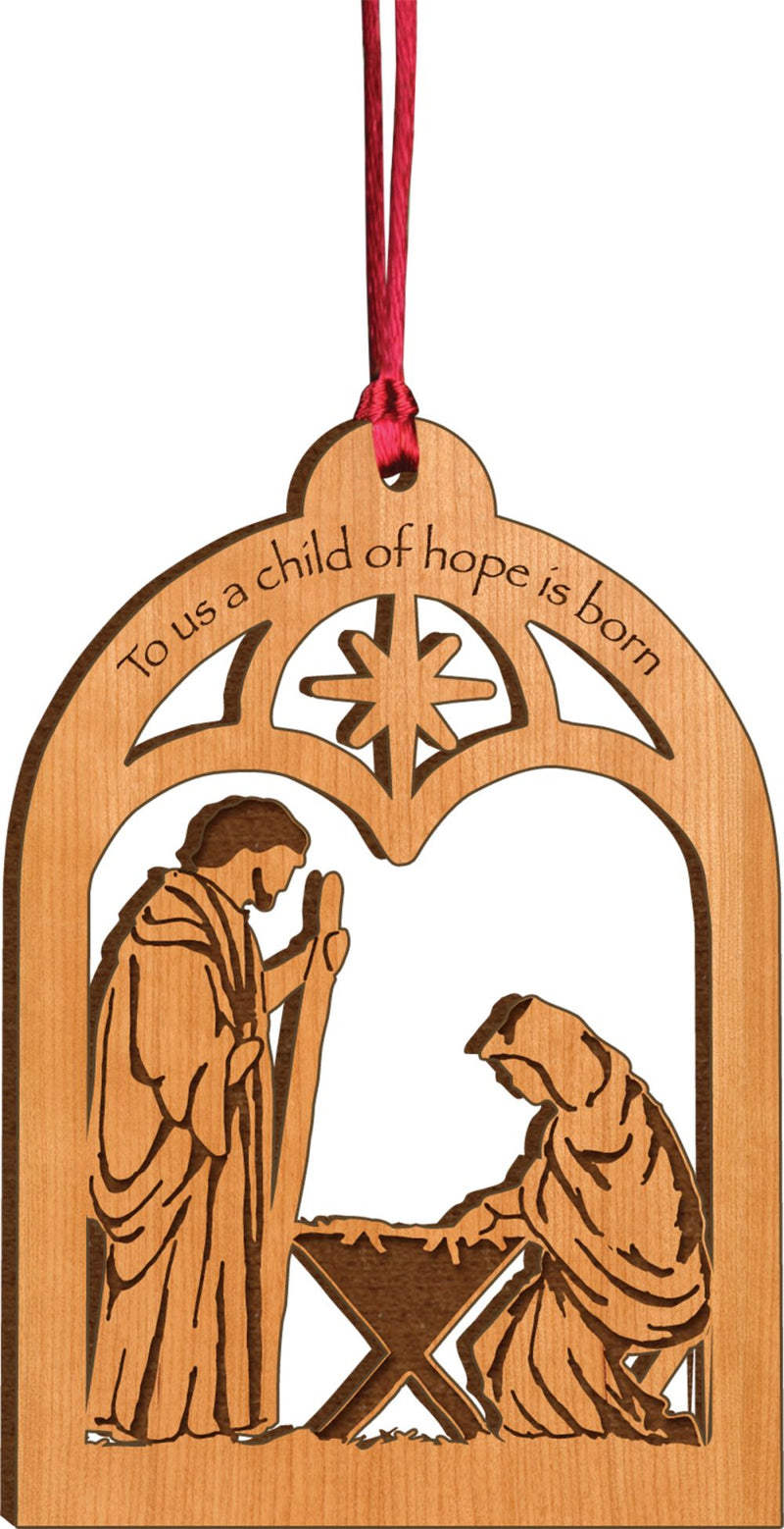 To us a child of hope is born - Ornament