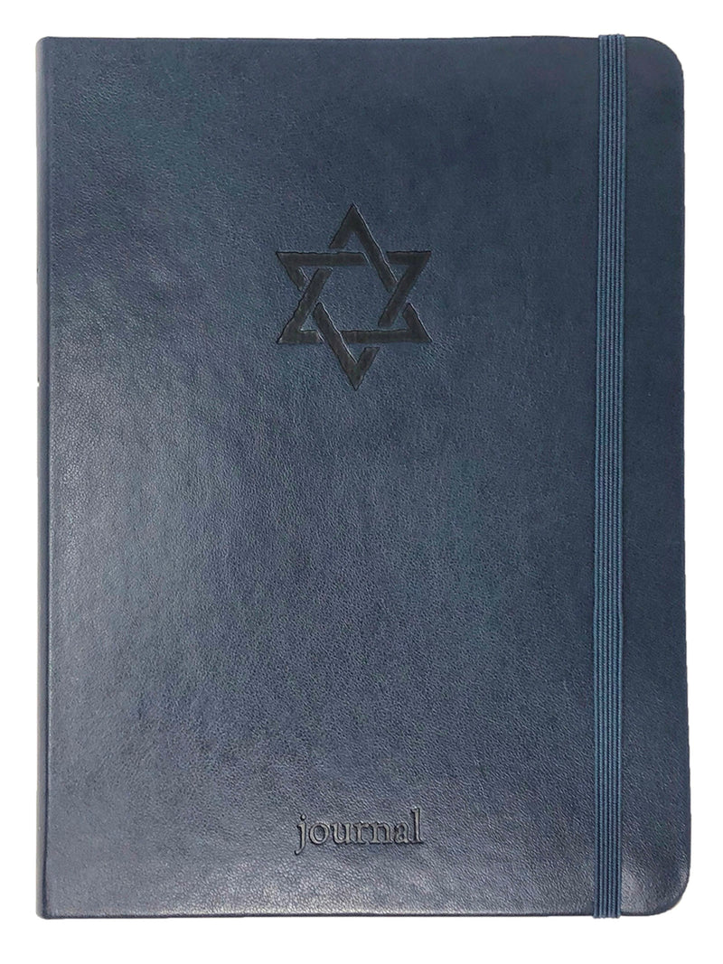 The Star Of David Essential Journal-Navy LeatherLuxe