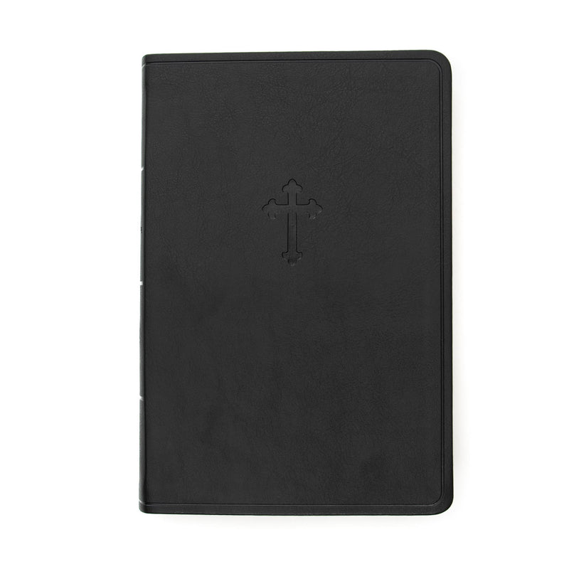 CSB Everyday Study Bible-Black Cross Design LeatherTouch