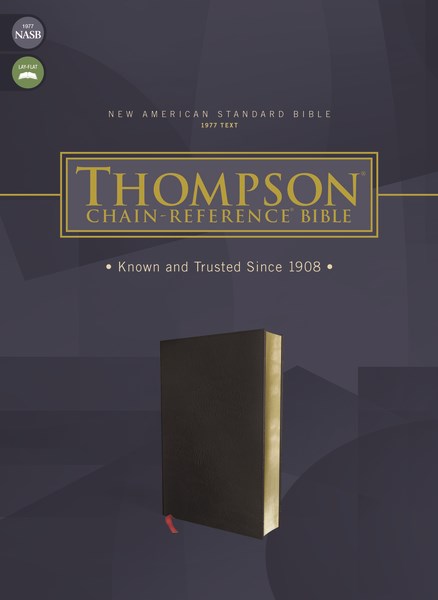 NASB 1977 Thompson Chain-Reference Bible-Black Bonded Leather Indexed