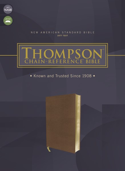 NASB 1977 Thompson Chain-Reference Bible-Brown Bonded Leather Indexed