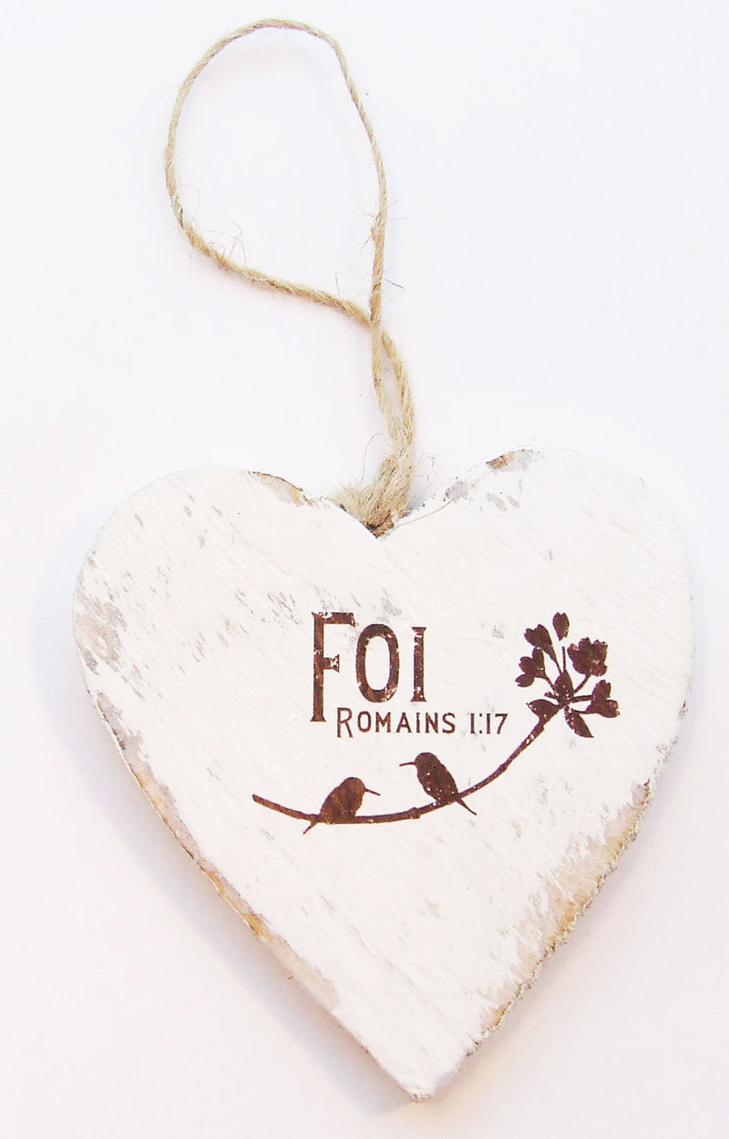 Foi (Coeur en bois - 9,5 cm)