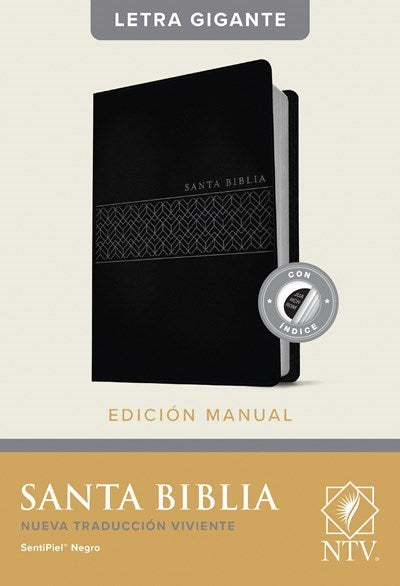 Span-NTV Handy Size Bible/Large Print (Santa Biblia  Edicion Manual  Letra Gigante)-Black LeatherLike Indexed