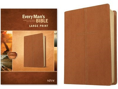 NIV Every Man's Bible/Large Print-Cross Saddle Tan LeatherLike