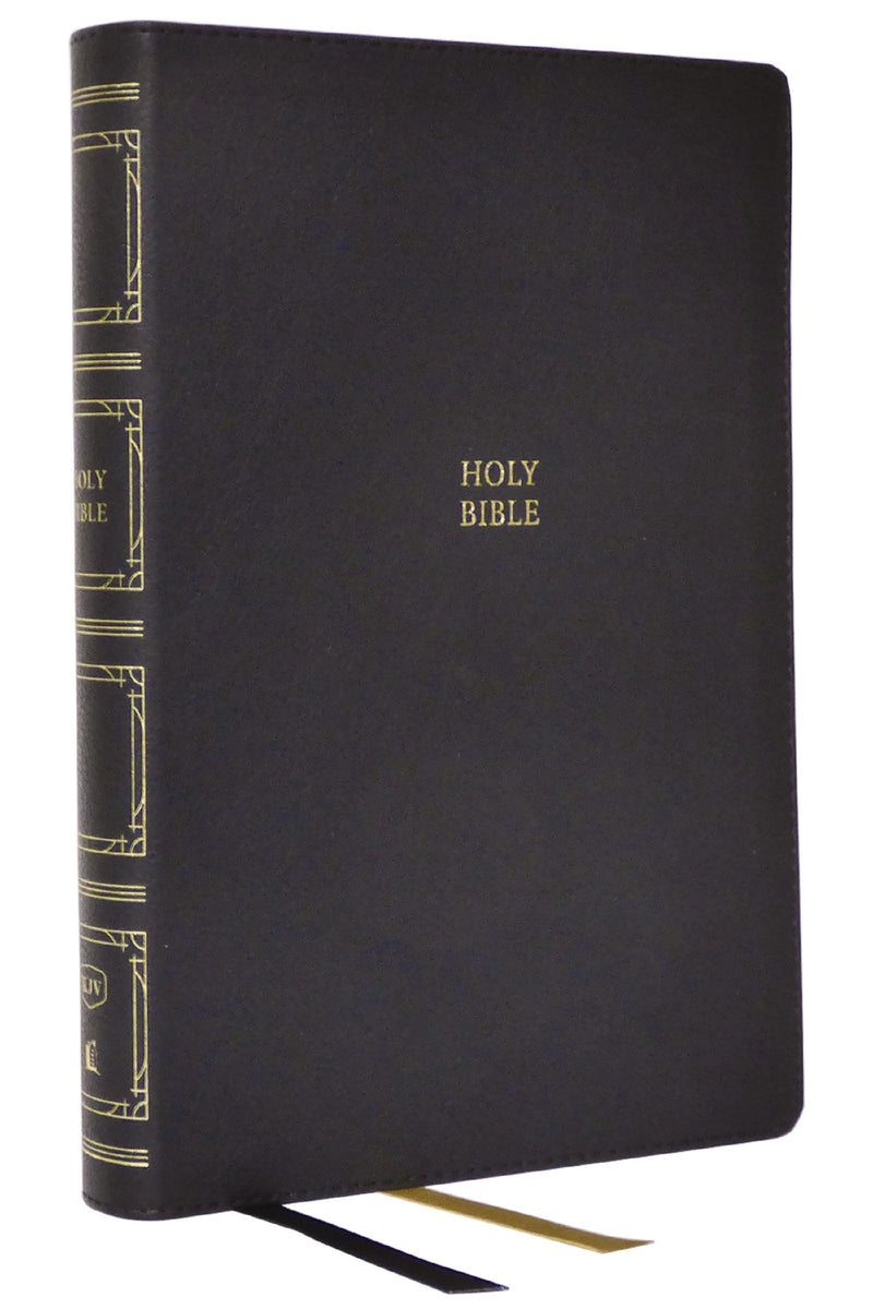 KJV Paragraph-Style Large Print Thinline Bible (Comfort Print)-Black Leathersoft Indexed