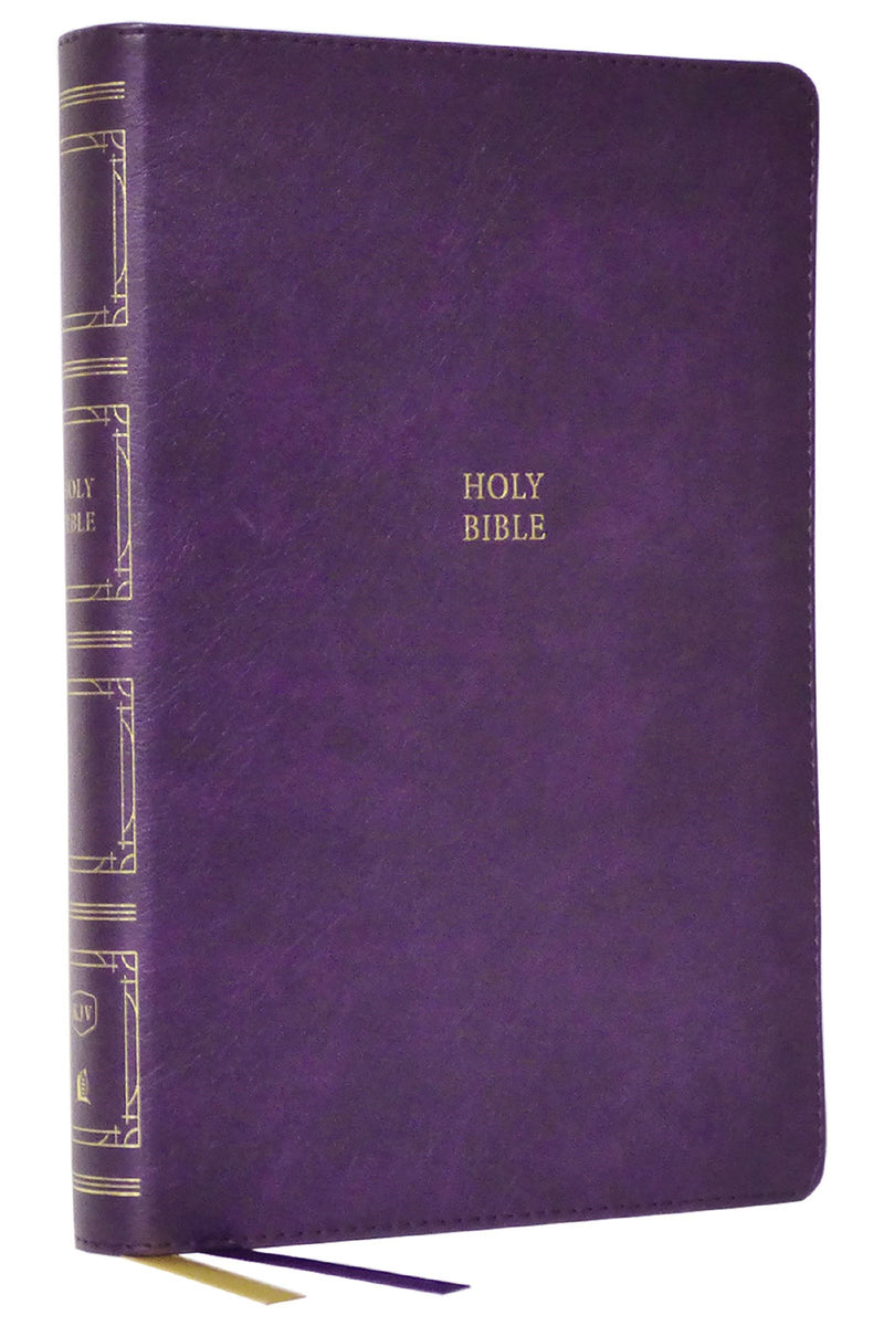 KJV Paragraph-Style Large Print Thinline Bible (Comfort Print)-Purple Leathersoft Indexed