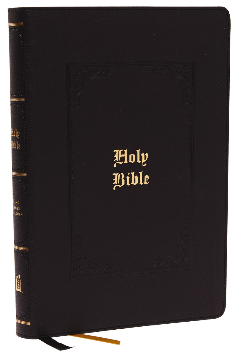 KJV Large Print Center-Column Reference Bible (Comfort Print)-Black Leathersoft