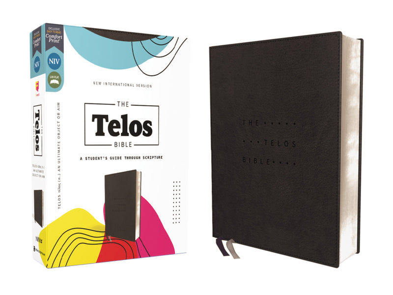 NIV The Telos Bible (Comfort Print)-Charcoal Leathersoft