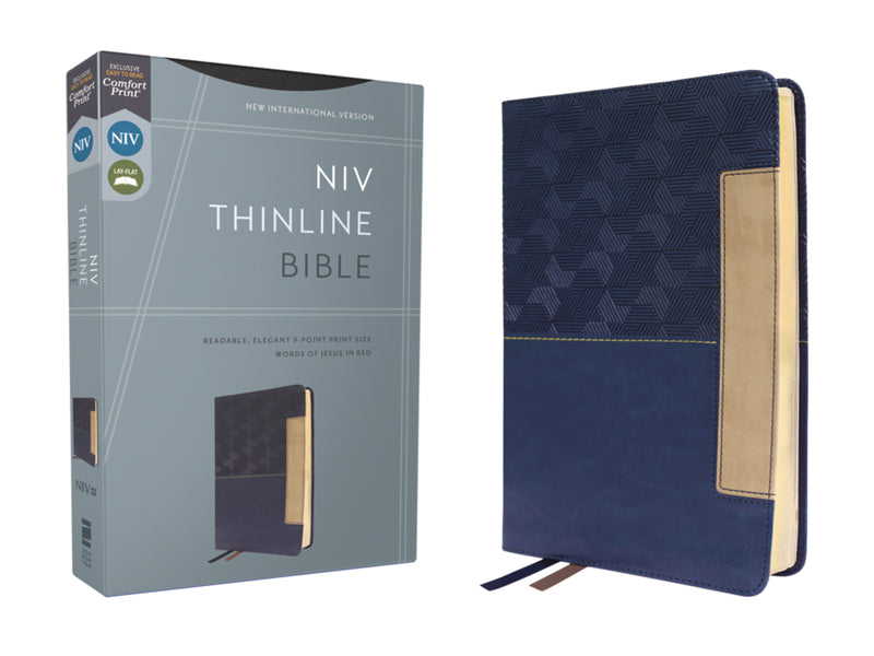 NIV Thinline Bible (Comfort Print)-Blue Leathersoft