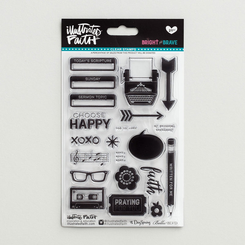 Bright and Brave- Clear stamps