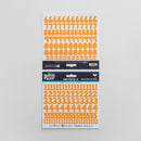 Peach - Cardstock stickers numbers