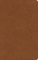 CSB Single-Column Personal Size Bible-Saddle Brown Genuine Leather