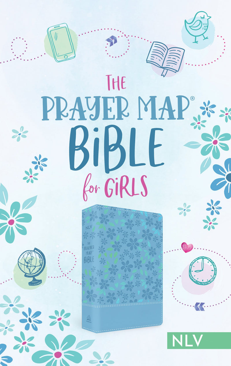 NLV The Prayer Map Bible For Girls-Blue DiCarta