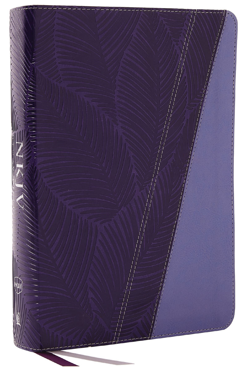 NKJV Study Bible (Full-Color) (Comfort Print)-Purple Leathersoft