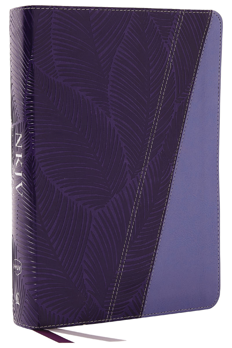 NKJV Study Bible (Full-Color) (Comfort Print)-Purple Leathersoft Indexed