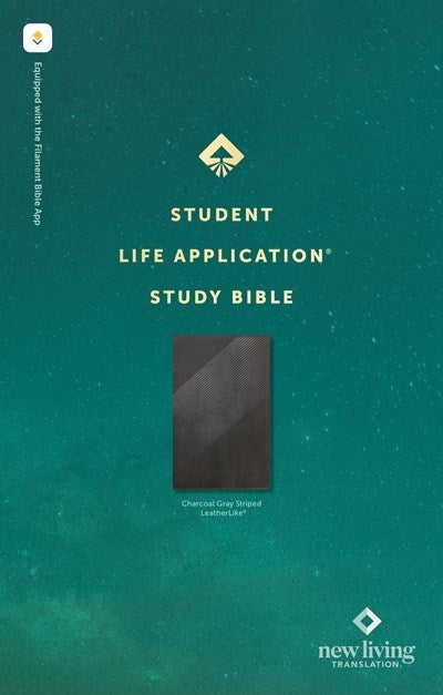 NLT Student Life Application Study Bible  Filament Enabled Edition-Charcoal Gray Striped LeatherLike