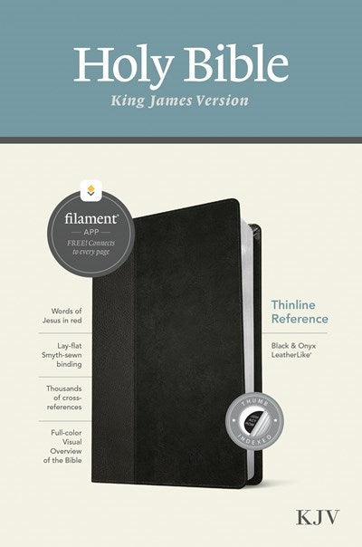 KJV Thinline Reference Bible  Filament Enabled Edition-Black/Onyx LeatherLike Indexed