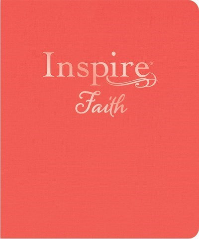 NLT Inspire Faith Bible/Large Print  Filament Enabled Edition-Coral Linen Hardcover (Feb 2024)