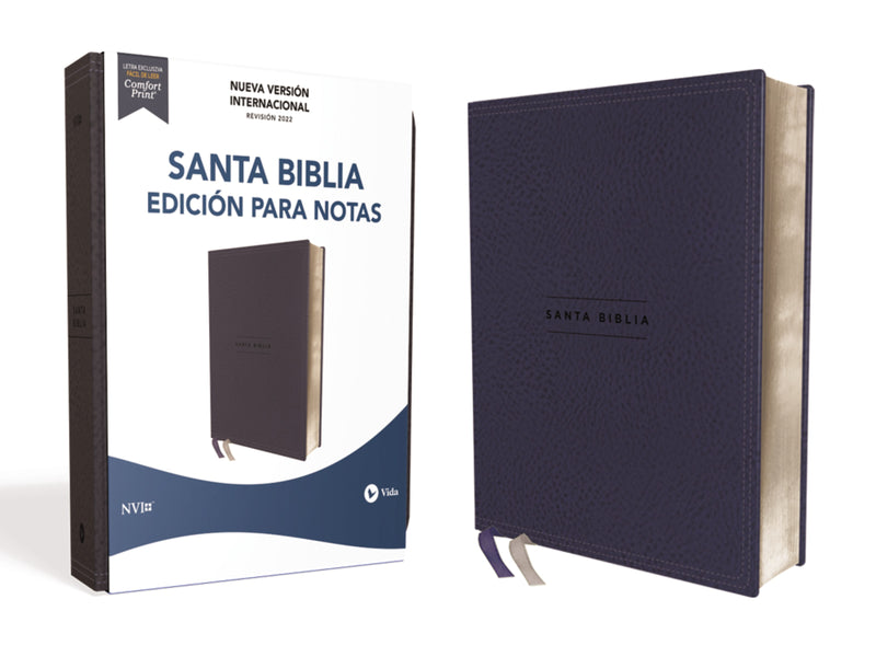 Span-NIV Journal Edition (Revised Text 2022) (Santa Biblia  Edicion Para Notas  Texto Revisado 2022)-Navy Leathersoft