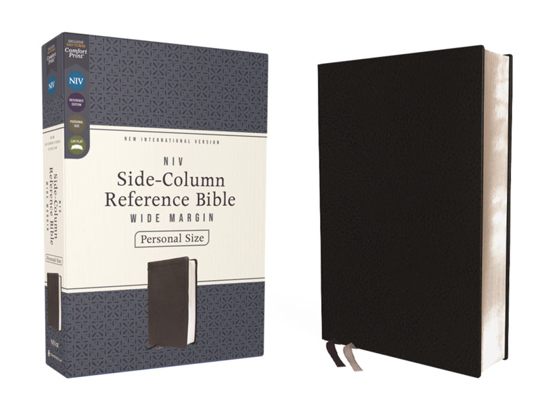 NIV Side-Column Reference Bible/Personal Size (Comfort Print)-Black Leathersoft