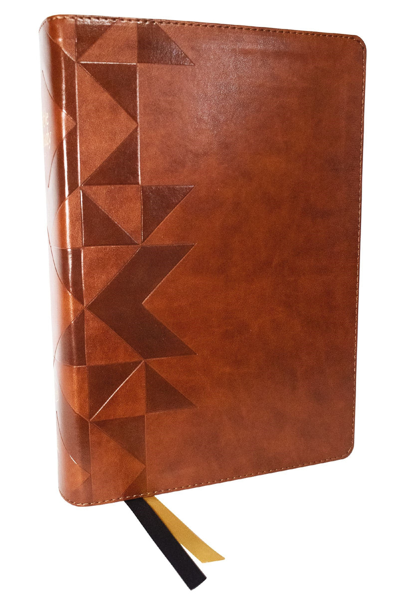 NKJV The Bible Study Bible (Comfort Print)-Brown Leathersoft